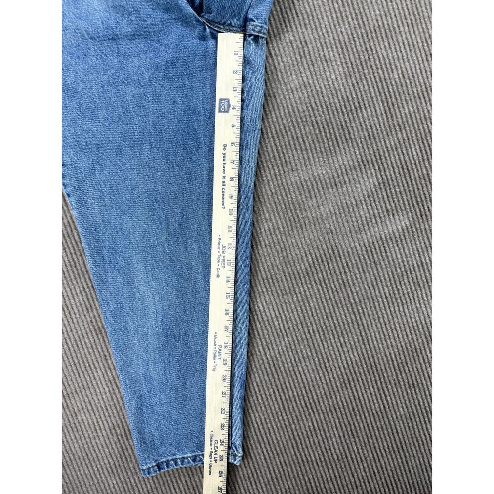 Avenue Jeans High Waisted Mom Jeans Tapered Leg Blue 14 Petite Made In USA - Picture 7 of 7